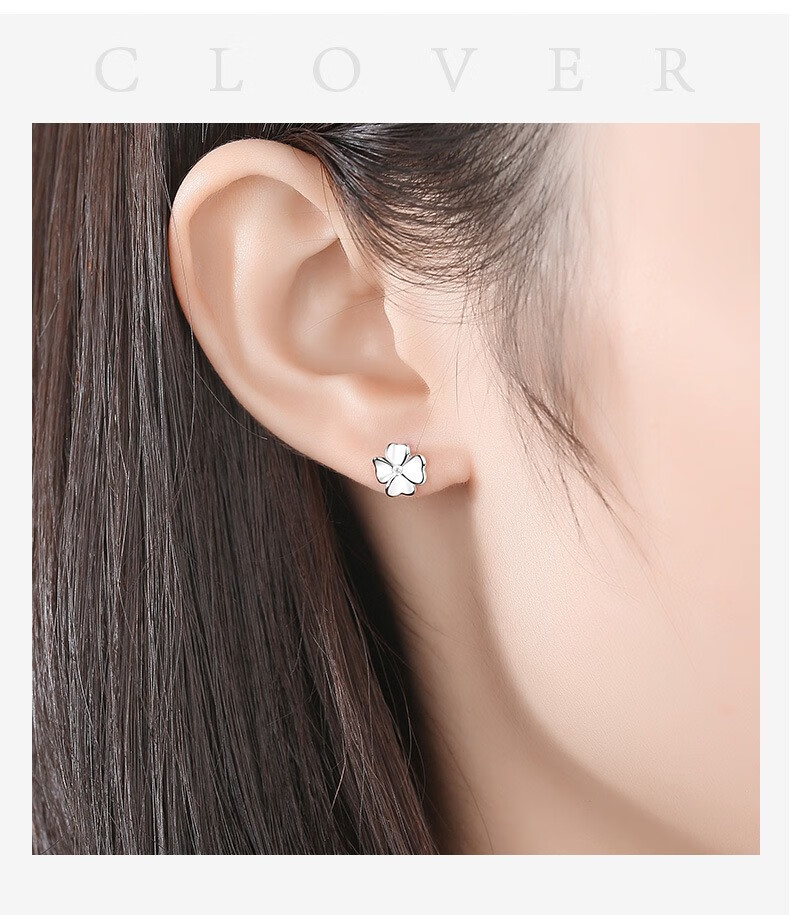 潮流小众首饰品耳环闺蜜老婆生日礼物送女朋友耳饰银白色情人节礼物