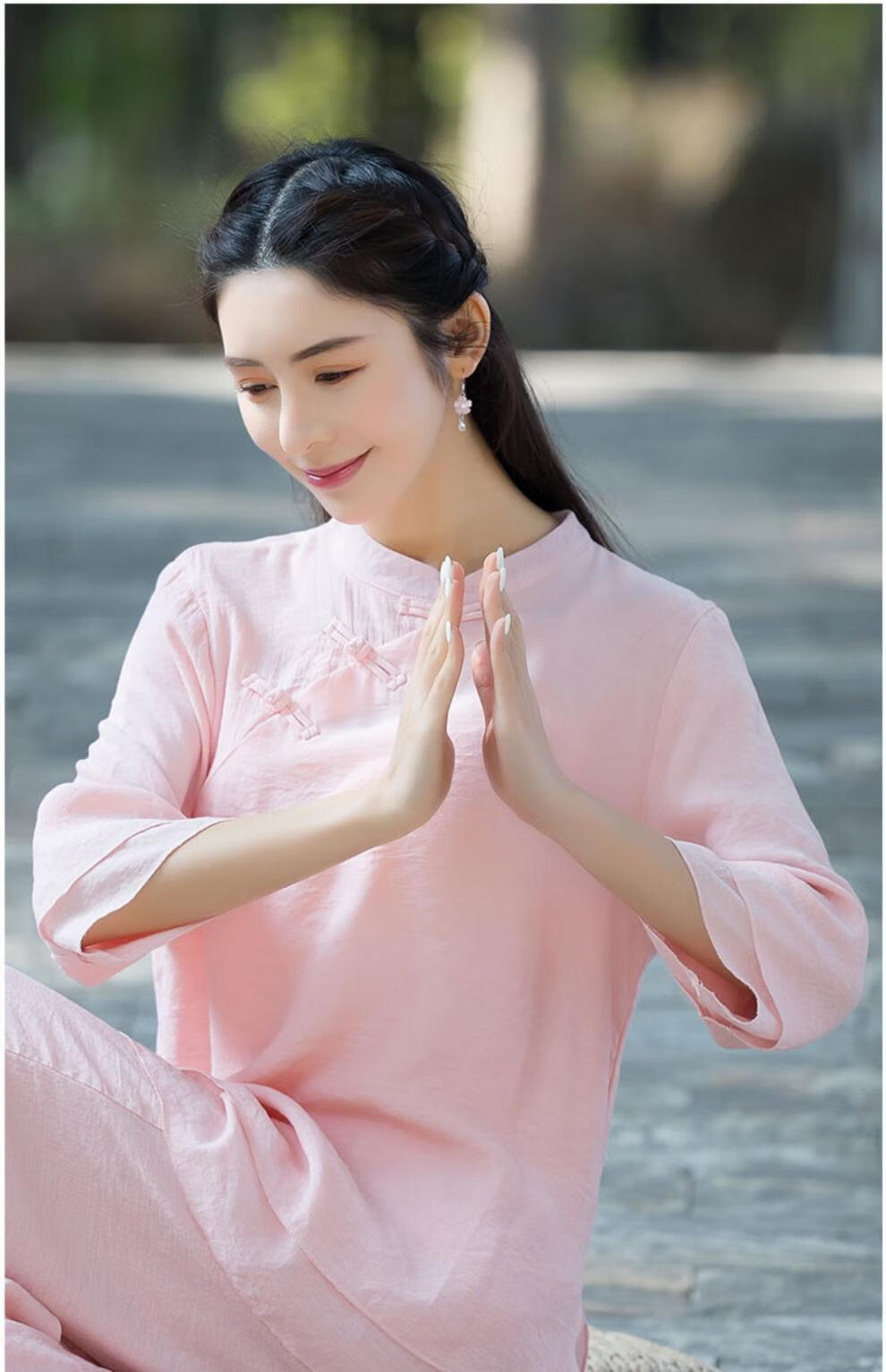 禅服佛系女棉麻女装居士服女年轻中国风唐装禅意茶服春夏服中式禅服