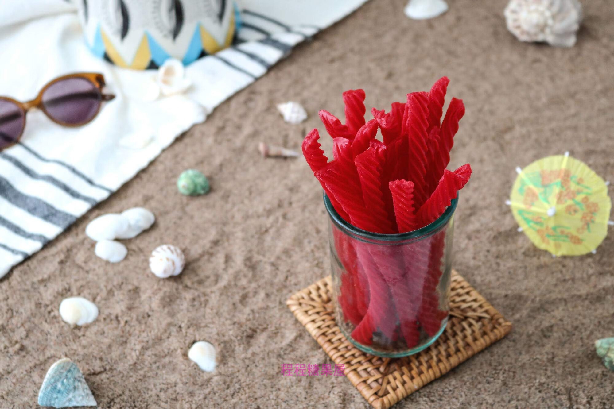 茗茹 詹姆斯同款red vines吸管糖美剧神盾局蜡烛糖红藤原味141g扭扭糖