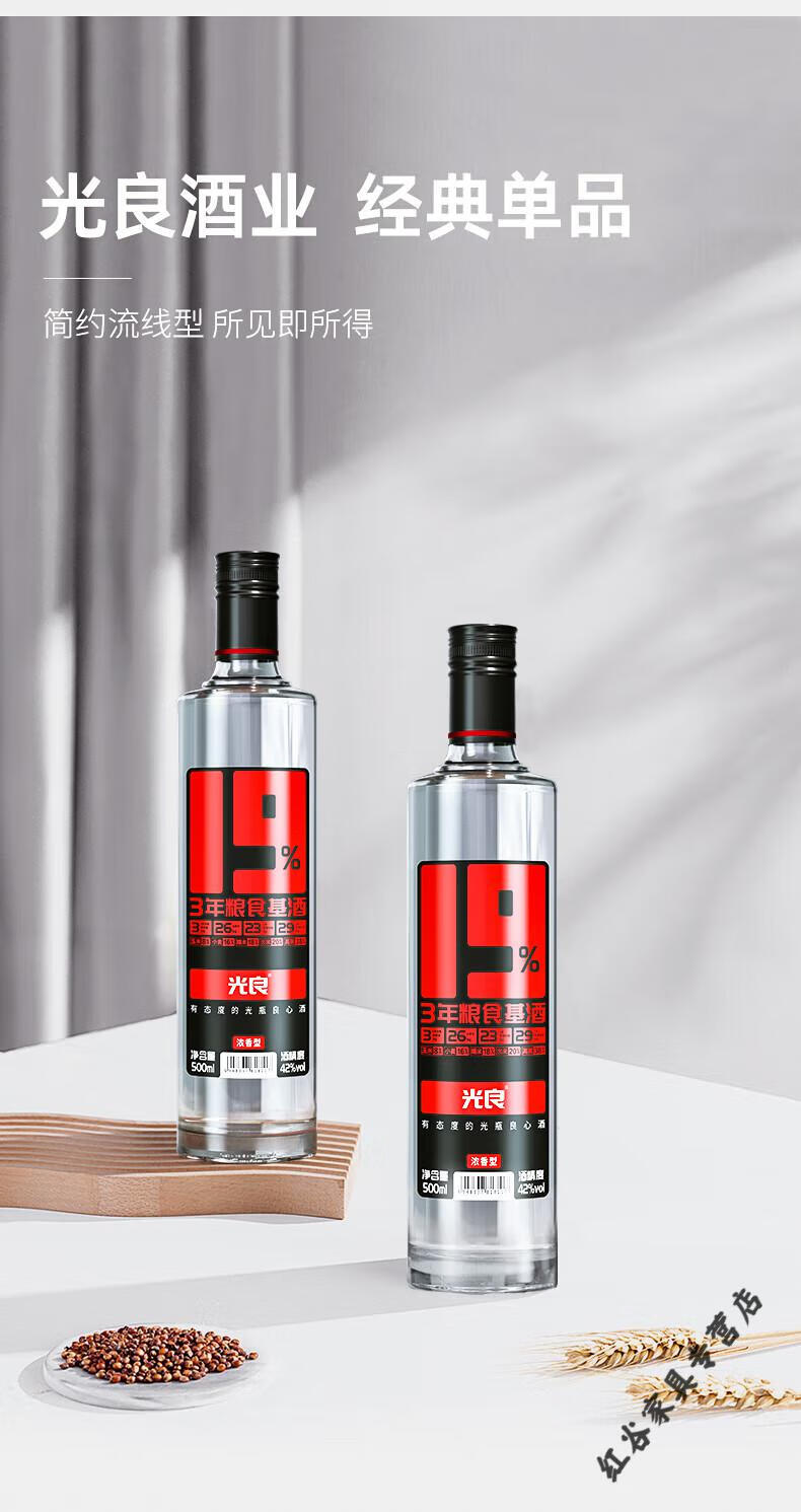 新茂 光良酒19系列42度浓香型粮食酒500ml2瓶国民自用光瓶酒聚会 2