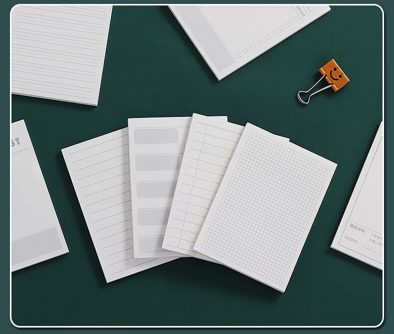 臻时力 简约透明便利贴多功能小方格横线便签纸学生用笔记可撕纠错