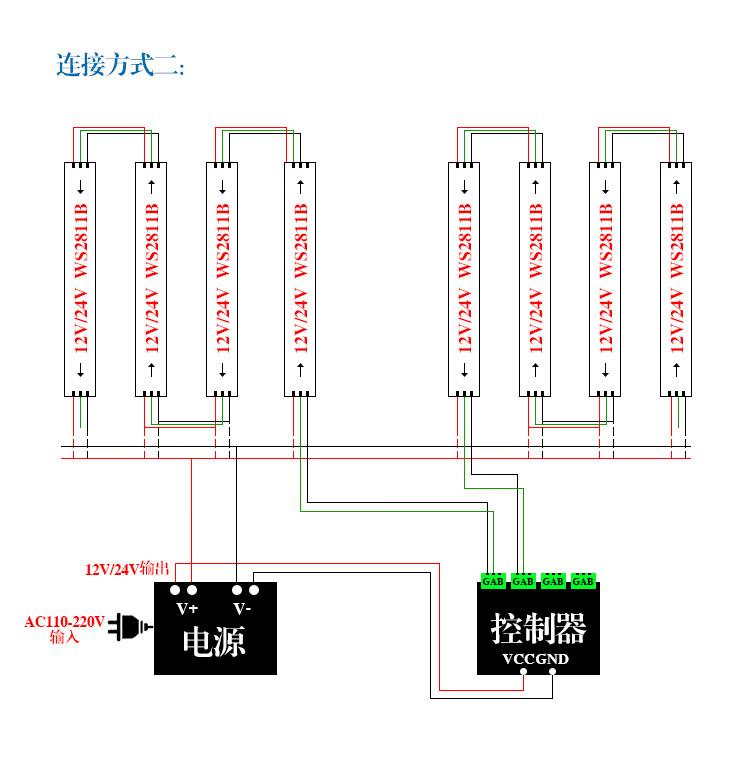 霓虹灯接线方法图片图片