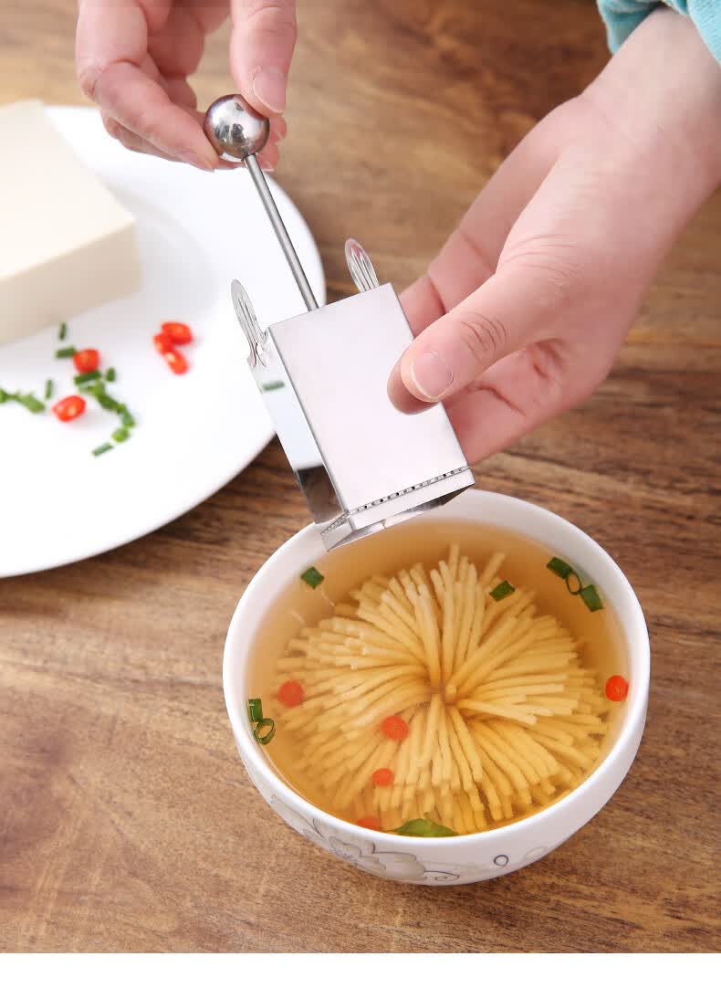 抖音同款网红菊花豆腐丝刀菊花豆腐刀304不锈钢豆腐切丝神器做日本