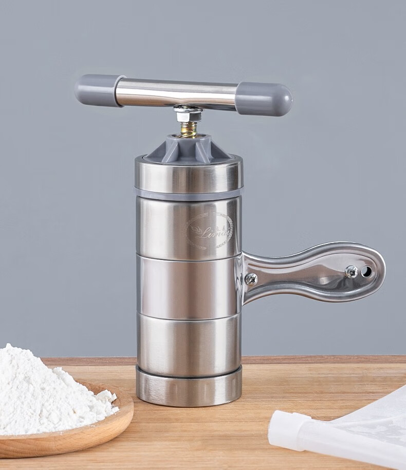 惬艺 手摇面条机家用挤面条神器手动压面机小型不锈钢多功能饸饹机