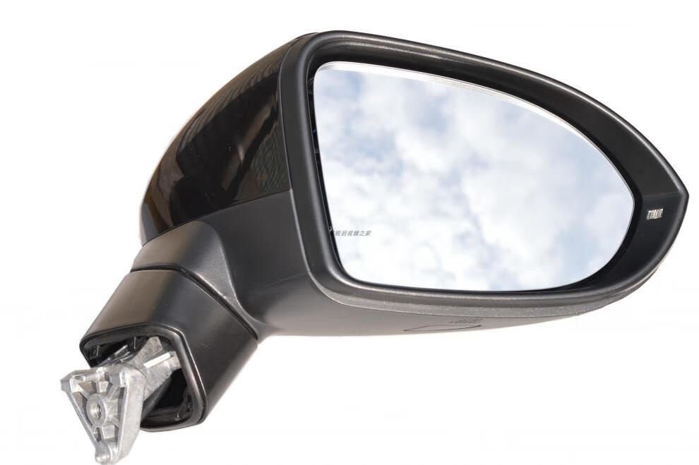 洛逸 适用于大众cc后视镜总成折叠电动下翻左右反光镜倒车镜黑漆09-20