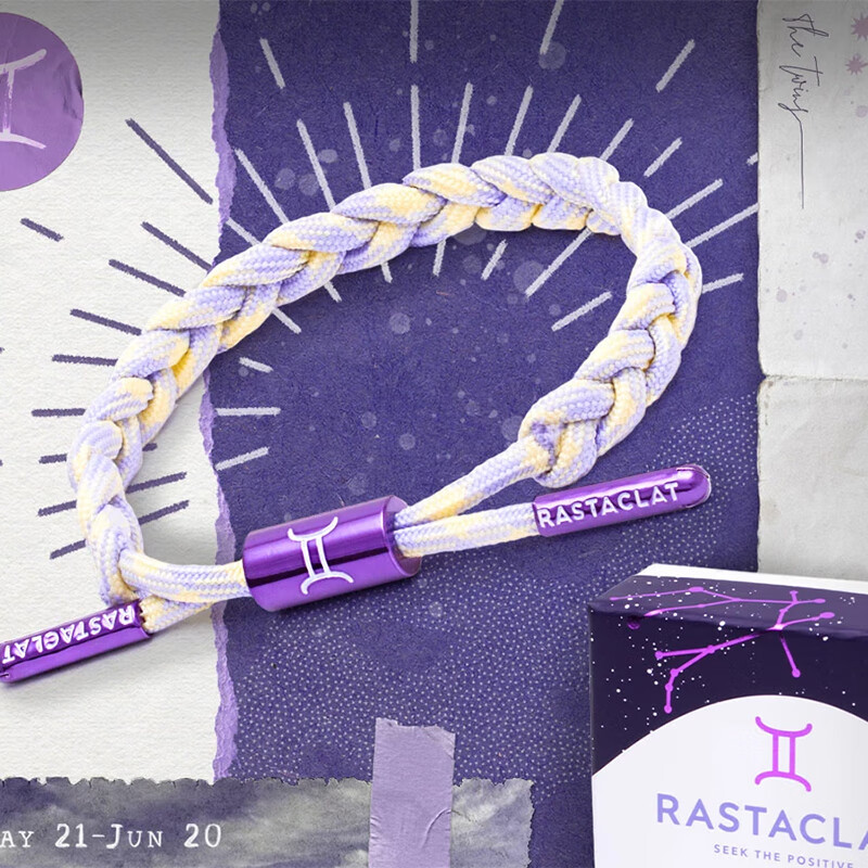 品牌官方rastaclat小獅子限定星座系列雙子座女生迷你款鞋帶手鍊雙子