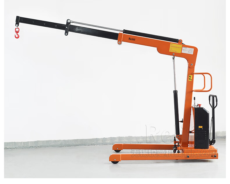 单臂吊车1000kg电动行走折叠伸缩悬臂装卸起重机esc1000半电动单臂吊