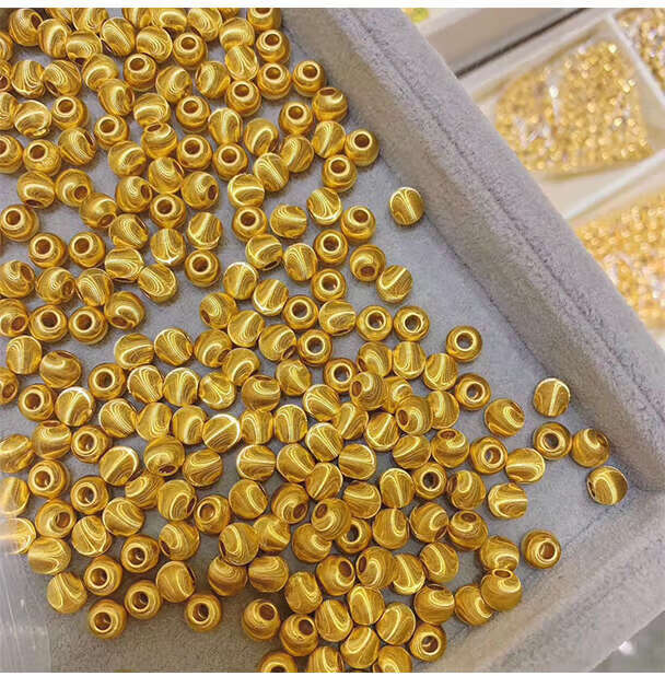 黄金手串珠子999足金金珠手链女精致2022年新款 猫眼石金手链一套dovp