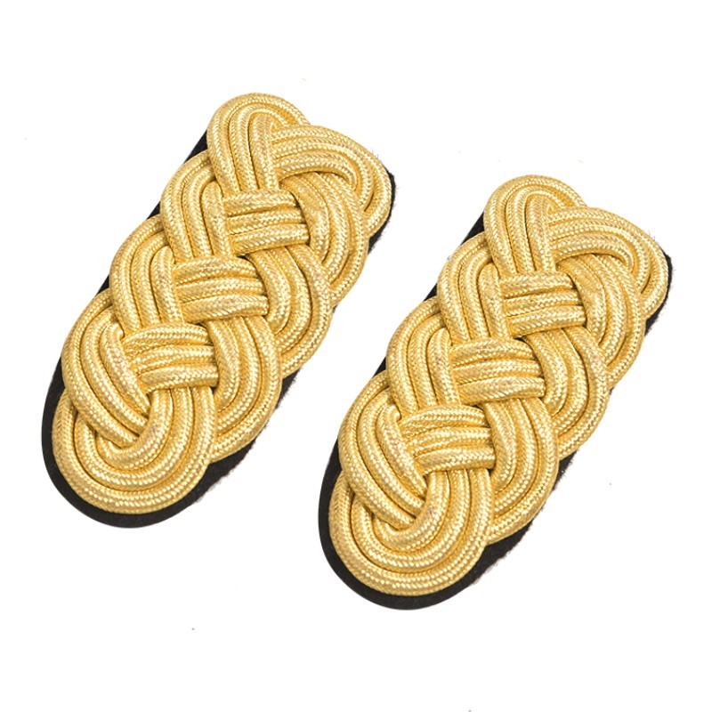 巨头金属丝铜丝绳麻花肩章将军肩章礼服肩章影视服装辅料印度丝硬肩章