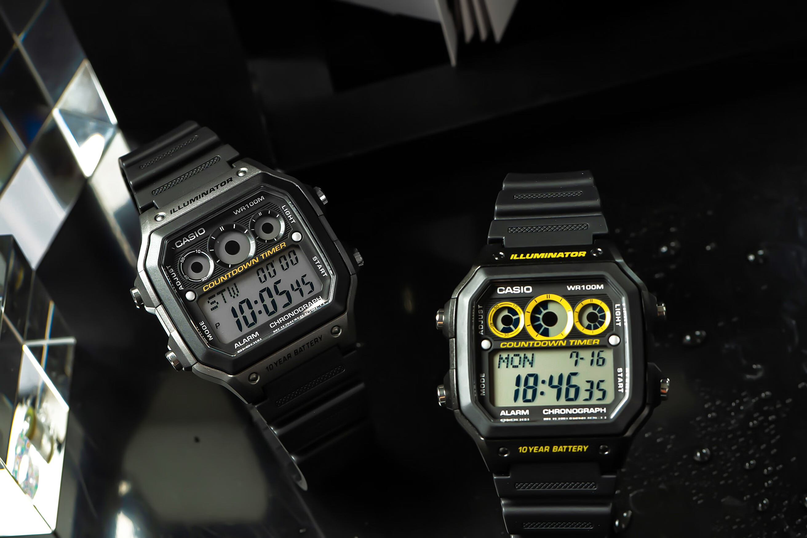 西欧新款 ins复古多功能运动防水手表男电子男表ae-1300wh-1b ae-1300