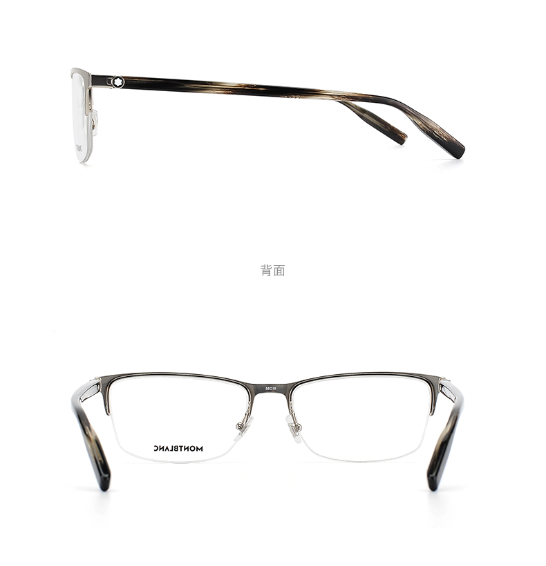免费配镜万宝龙montblanc眼镜框男光学近视眼镜架时尚商务半框mb0015o