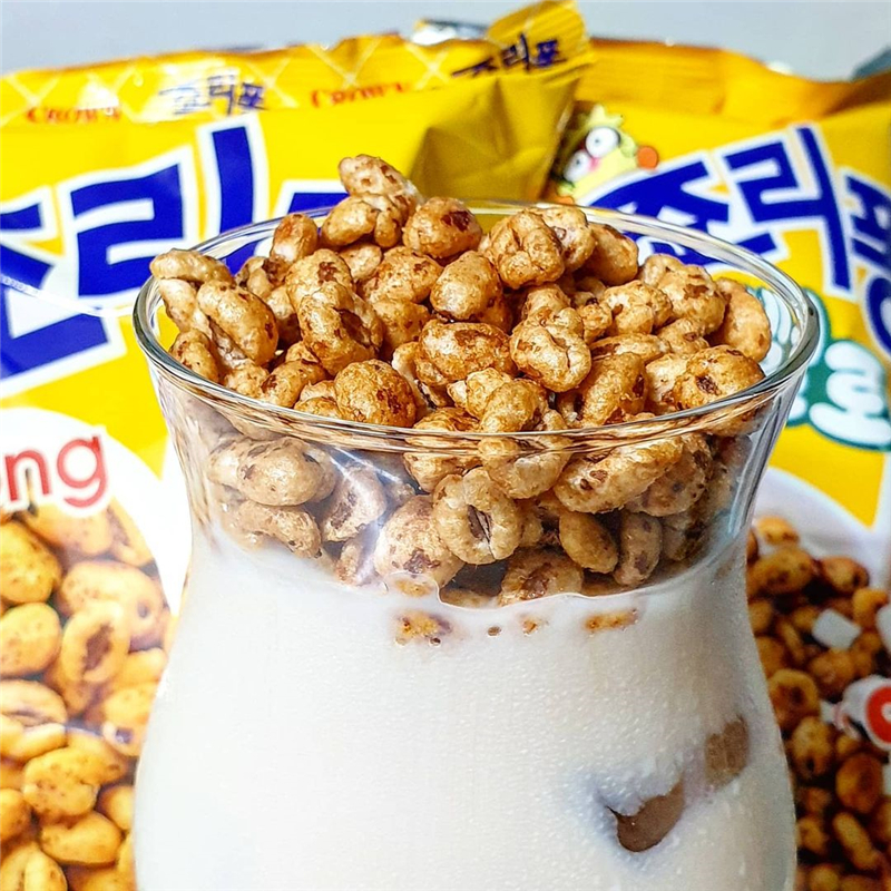 crown经典膨化麦香大麦粒甜味爆米花74g袋装韩国进口零食一袋