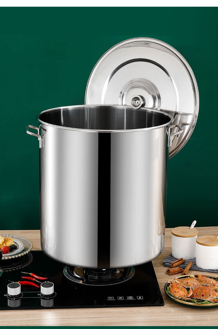 适用于塔克尔 不锈钢桶特厚家用商用带盖加厚大汤锅汤桶大容量卤桶