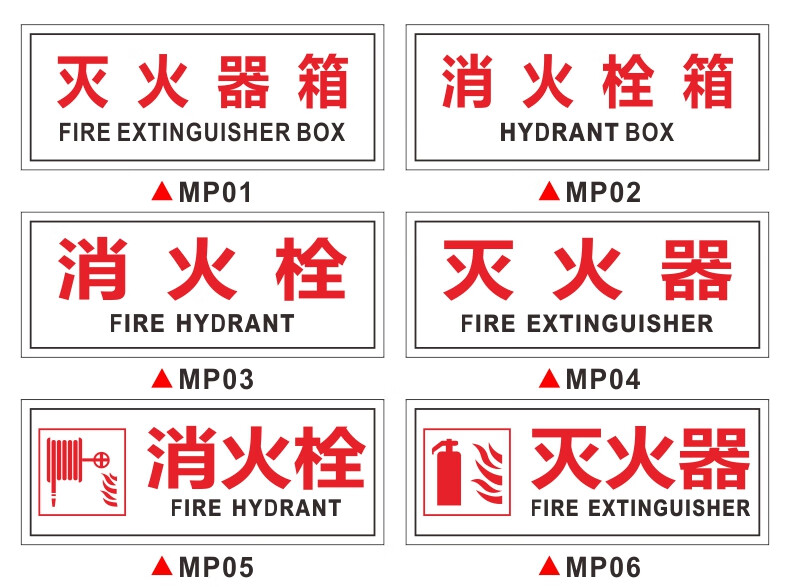 消火栓貼紙火警119警示貼消防設施驗廠使用方法標識貼消火栓箱滅火器