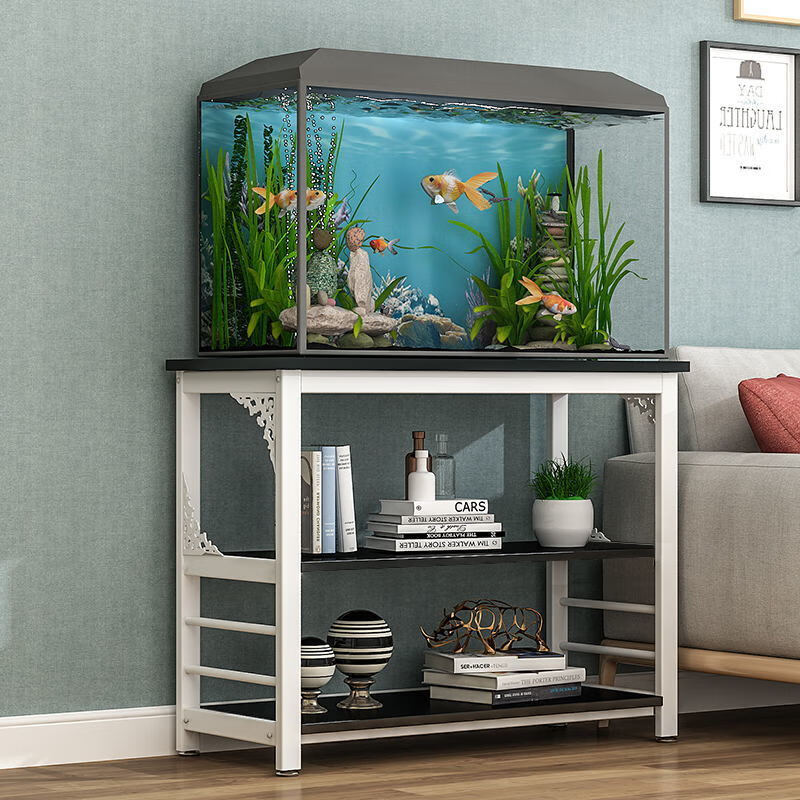 欧式鱼缸架子底柜金属底架小型鱼缸架底座水族箱底柜鱼缸架子底柜黑架