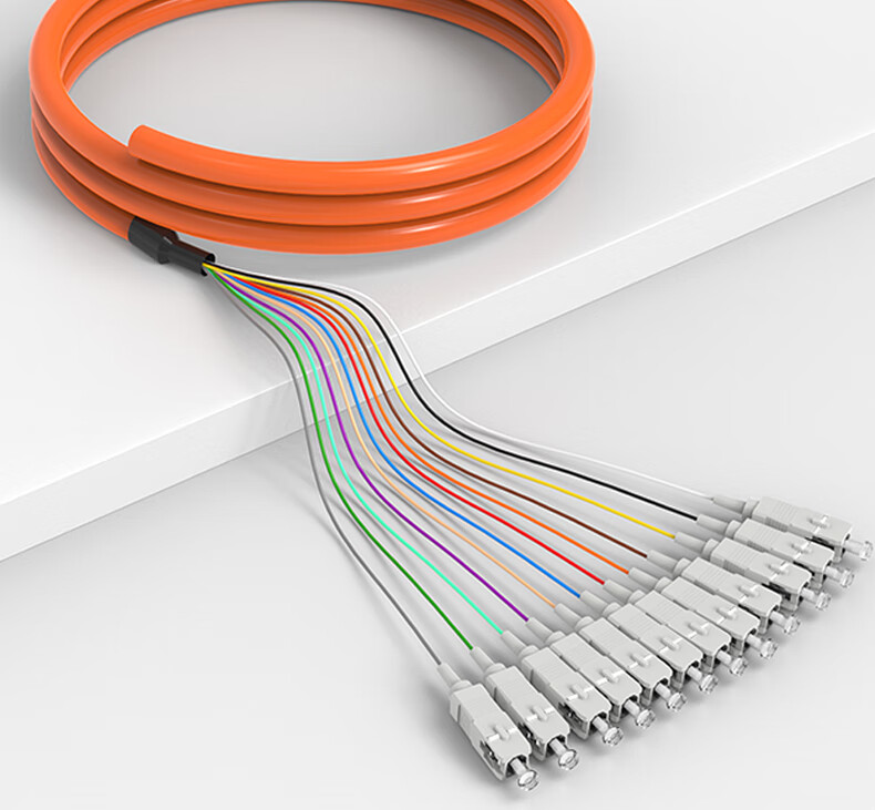 荣视通(rongsto) 电信级 lc/sc/fc/st 12芯束状尾纤千兆多模光纤跳线