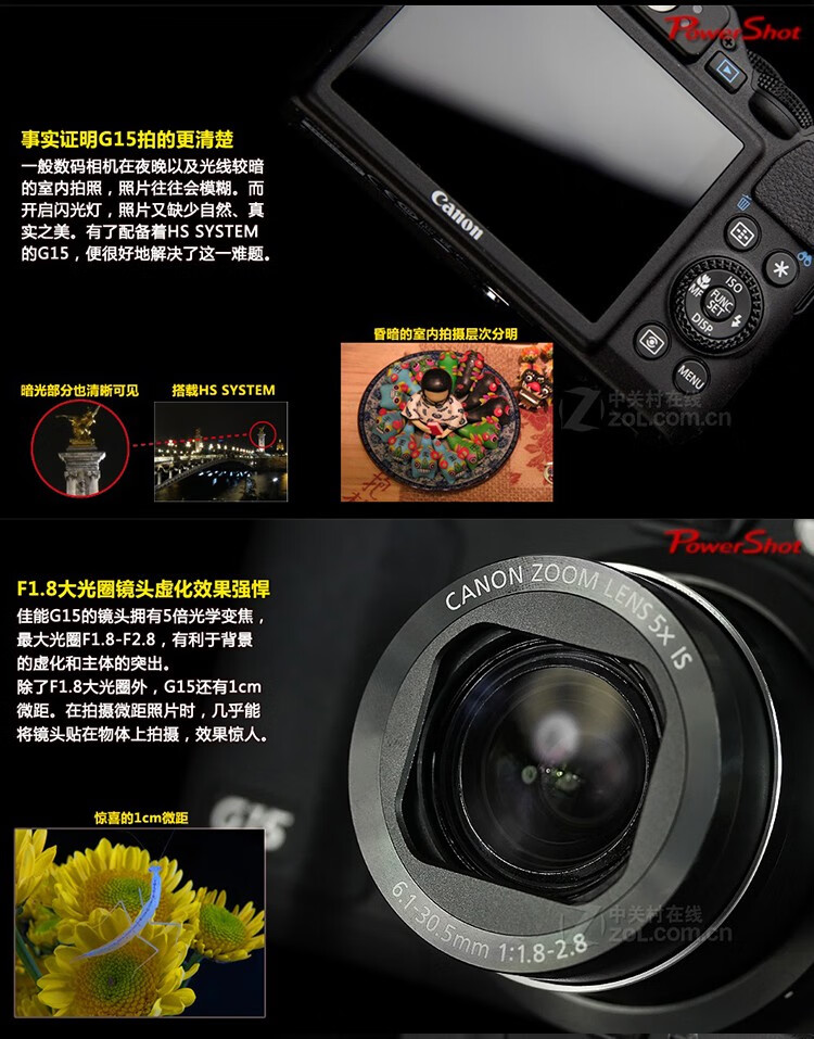 【官方精品】高档联名款canon佳能powershotg15微单数码相机长焦高端