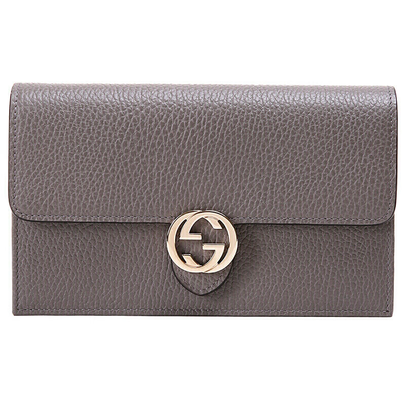 gucci古驰女包酷奇古奇女士双g扣长款钱包链条单肩包 红色510314 cao0