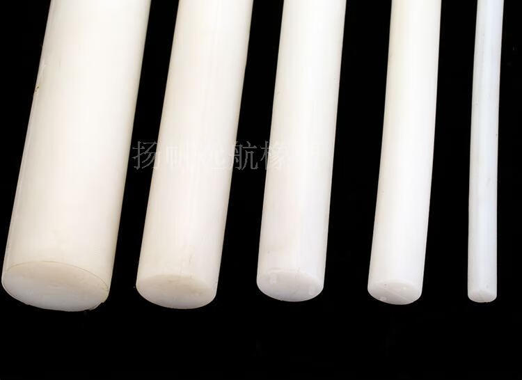 白色实心耐高温硅胶棒圆柱形硅胶垫块耐高温硅胶软棒圆形硅胶条 直径