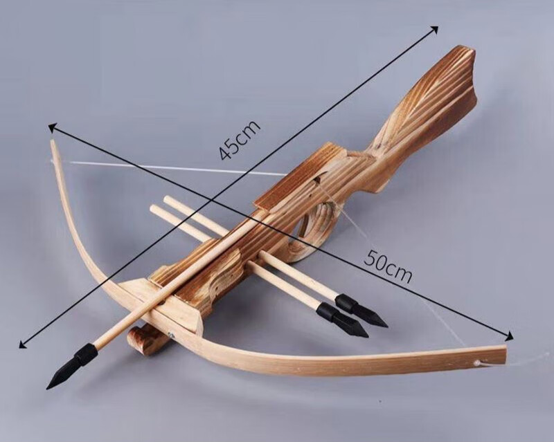 甄萌驽弓十字驽猎弓 弓箭道具木质小型古代中国传统靶子儿童玩具木制