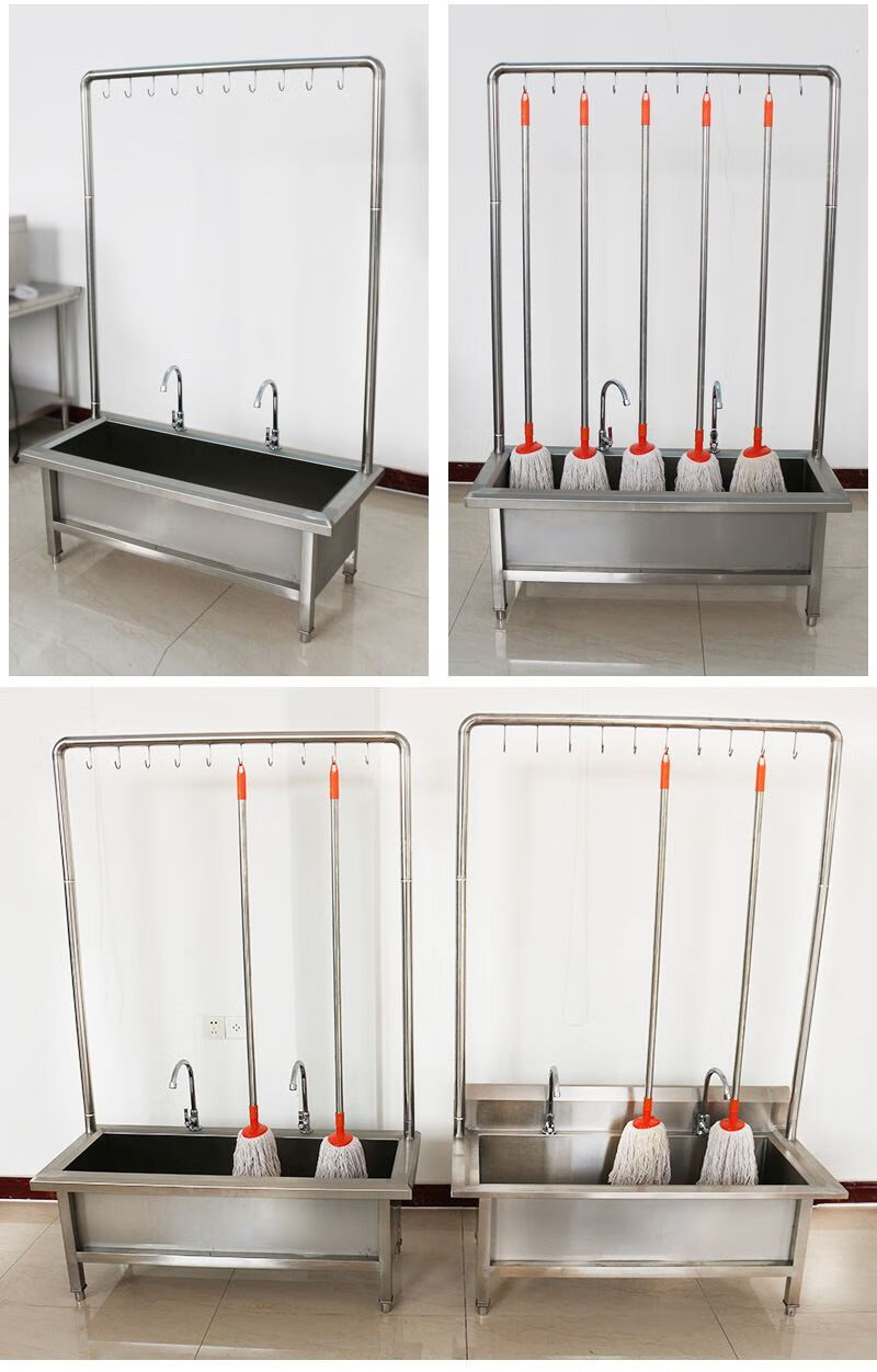 不锈钢拖把池学校长方形商用酒店食堂拖把架拖布池洗部池单位市 j63