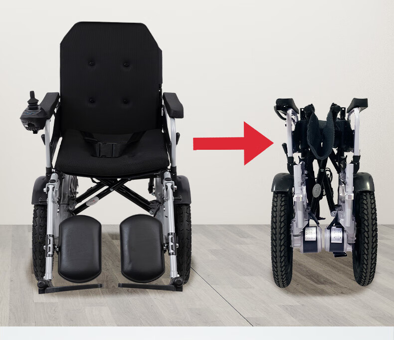 上海beiz贝珍电动轮椅车前大轮老年人残疾人家用医用可折叠手躺双人