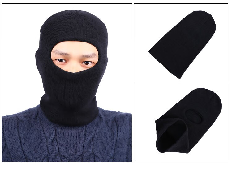 头套帽子男冬季骑行保暖头罩冬天防风防寒摩托车黑色全脸头盔面罩