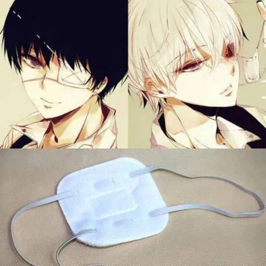 护眼罩单眼动漫单眼罩道具护眼罩东京食尸鬼同款金木研白色眼罩假血款