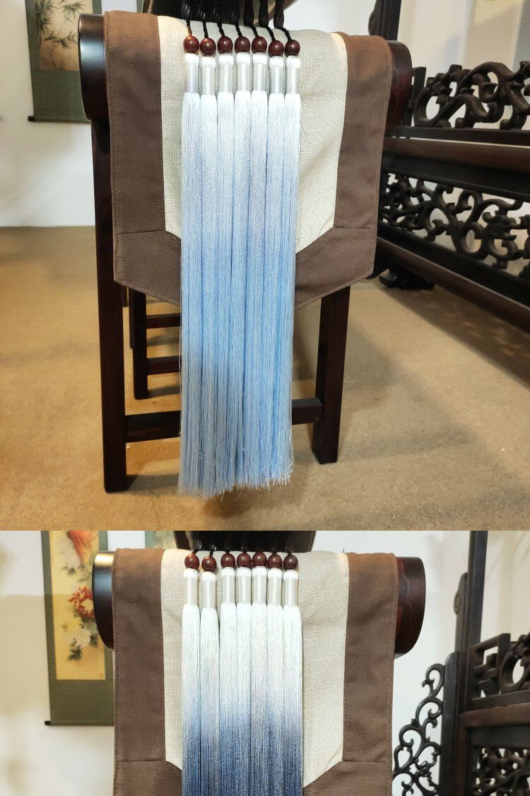 古琴琴穗 古琴流苏古琴渐变冰丝琴穗 真丝穗 古琴配件 渐变红【图片