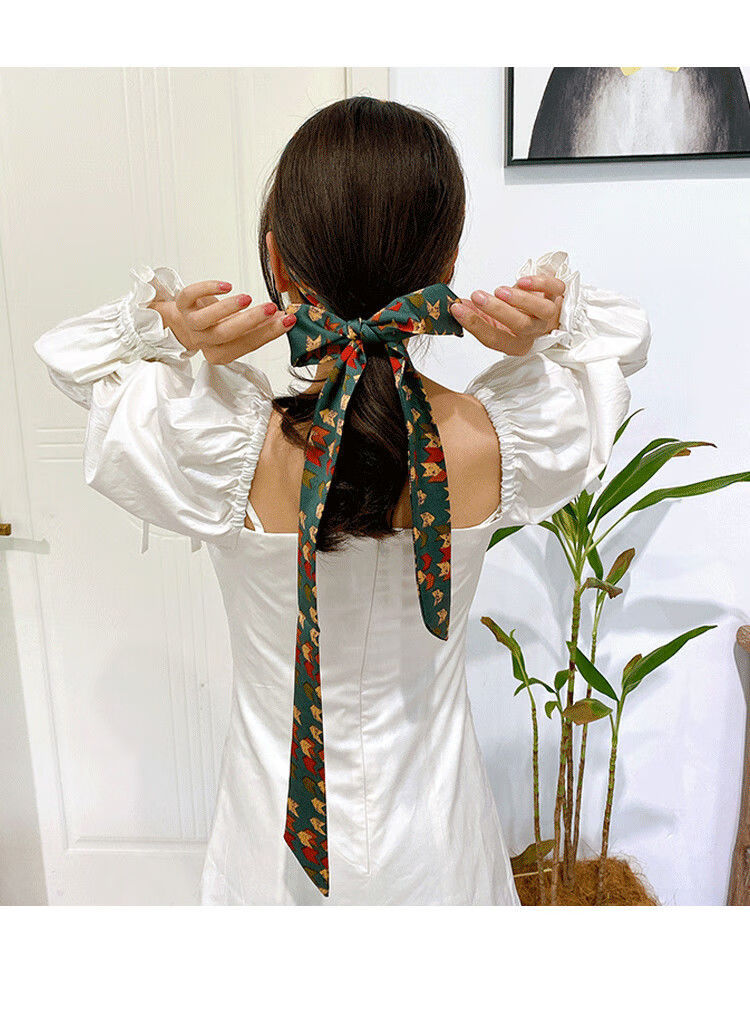 拼色发带女编辫子扎马尾长2米飘带头绳丝巾超仙加长发绳长发编发发带