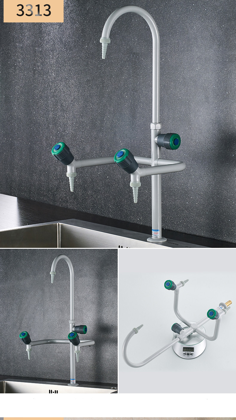 学校教室全铜实验室水龙头三联三口龙头化验室水嘴高教龙头xsd3308全