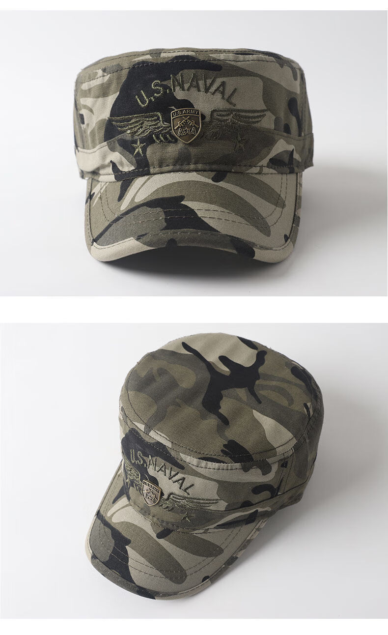 迷彩帽子 特种兵男士军训作训帽战狼秋冬季军版鸭舌帽冬天平顶军帽潮