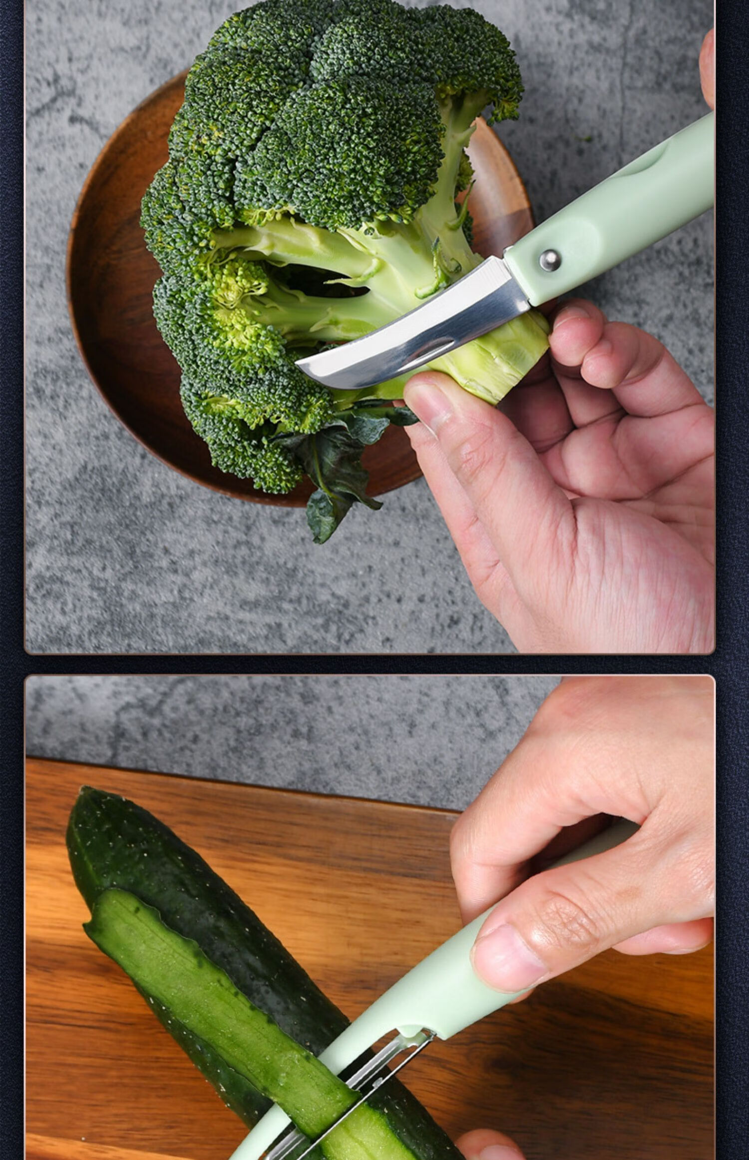 流彗 双头水果刀二合一削皮刀家用折叠菜刀水果刀 厨房刀具双头瓜刨