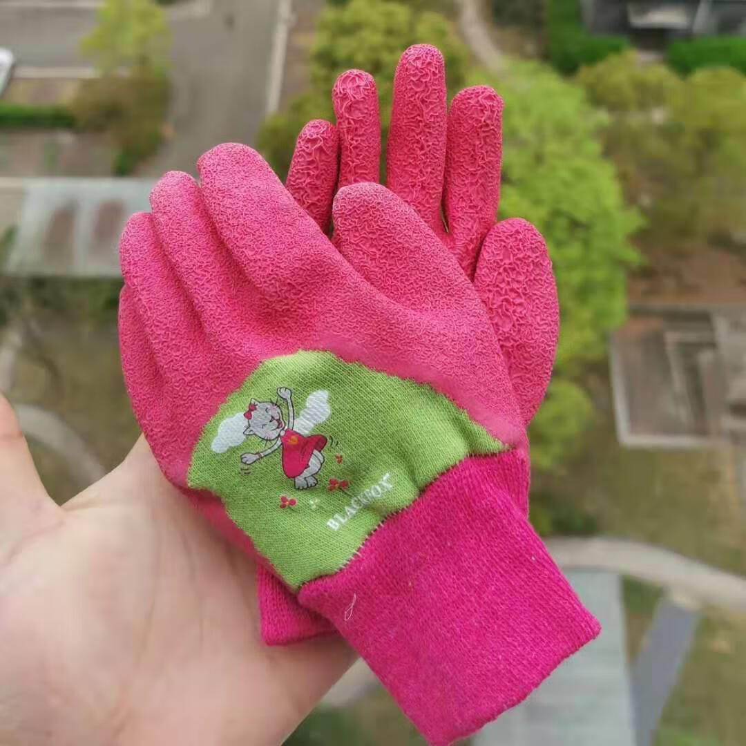 儿童防烫手套悦积分儿童橡胶隔热手套耐高温防烫小号小孩耐磨防水防油