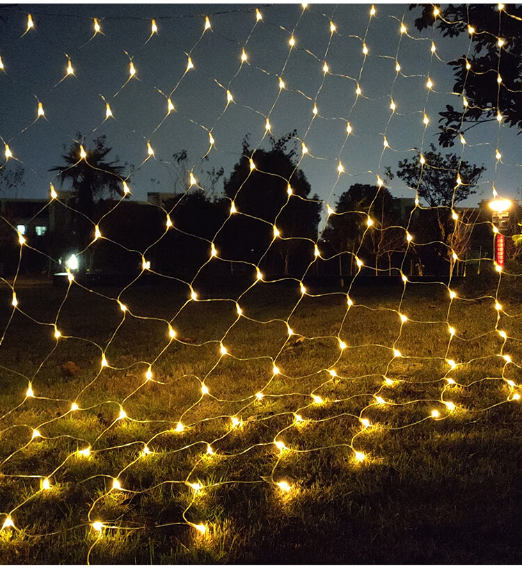度佳行 太阳能led网灯渔网灯彩灯闪灯串灯鱼网状满天星户外防水庭院
