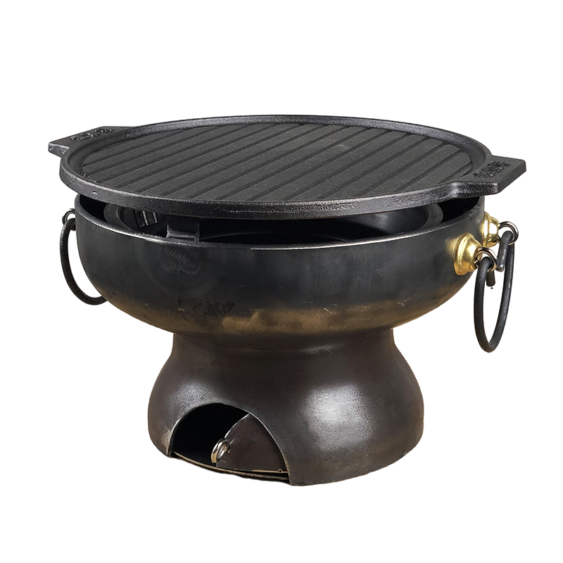 官猫老北京炙子烤肉炉商用野外烧烤自助烤肉无烟炭家用铸铁烧烤炉木炭