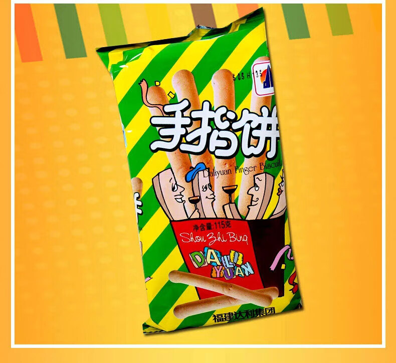 达利园手指饼干熊字饼干115g办公室休闲零食小吃早餐饼干点心p达利园