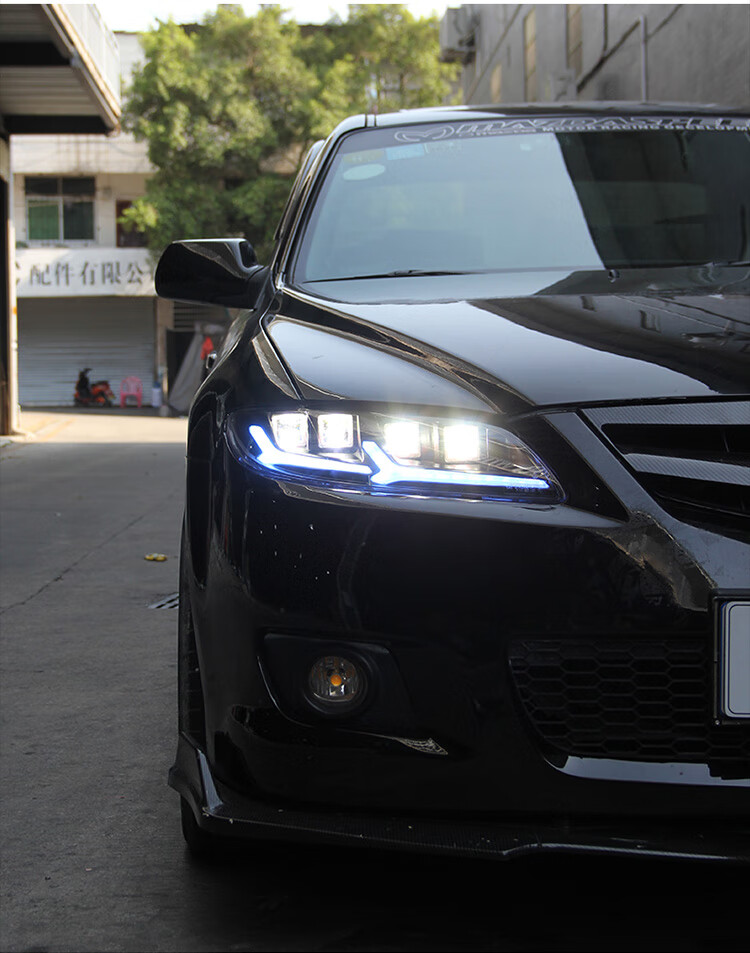 适用于马自达6大灯总成0315款马6马自达六led大灯改装飞机日行灯一抹