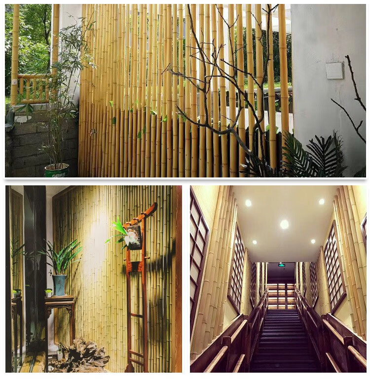 竹竿竹子民宿装饰吊顶隔断防腐楠竹篱笆栅栏菜园搭架竹杆旗杆粗8公分
