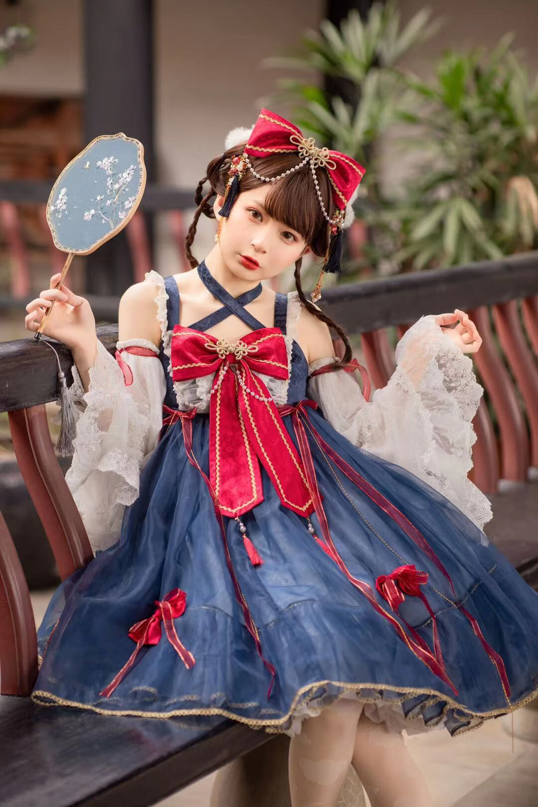 洛丽塔国风花猫中华白雪lolita现货页面国风洛丽塔 kc【图片 价格