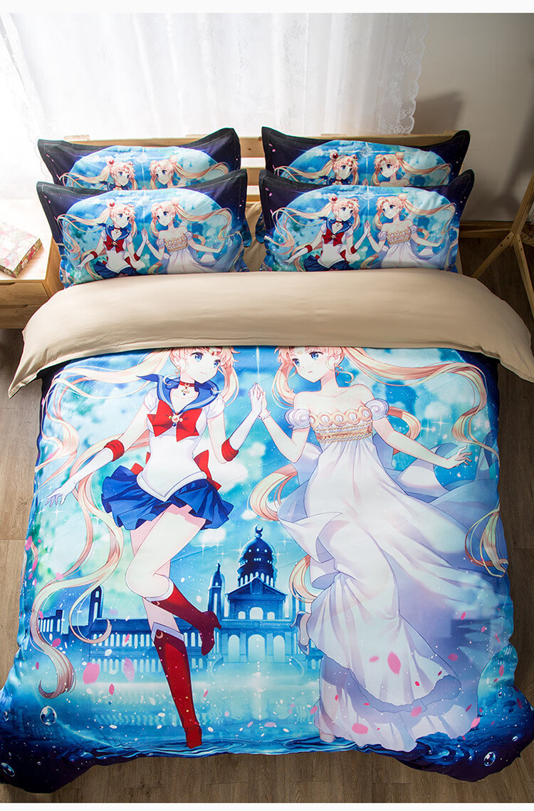 动漫二次元床单二次元动漫蕾姆来图定制绅士3d美女床单单件学生宿舍15