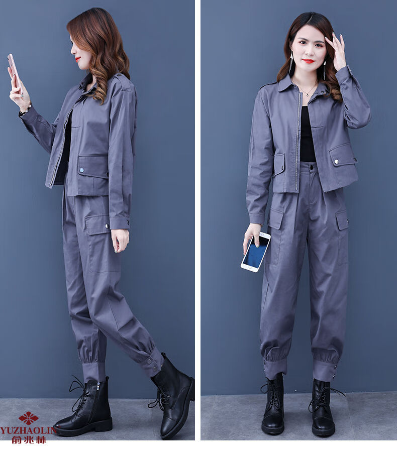 俞兆林高端工装裤女套装工装套装春秋装2020新款时尚女装减龄显瘦小