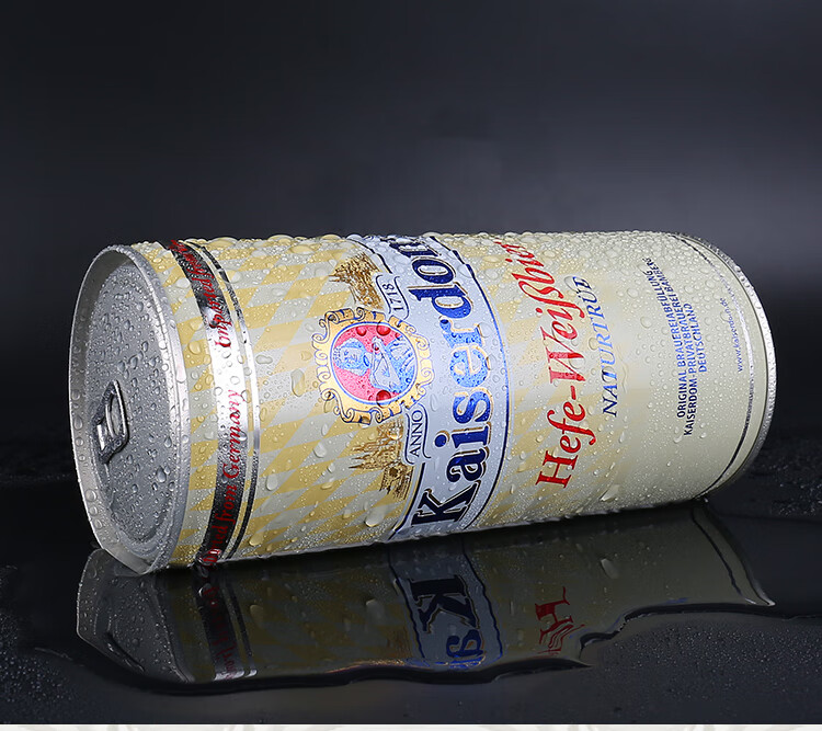 德国啤酒kaiserdom凯撒顿姆原装进口小麦白啤酒1l12罐凯撒白啤整箱装