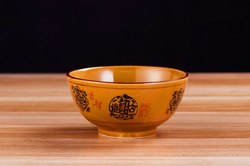中式招财进宝陶瓷餐具复古陶瓷碗筷面碗汤碗家用米饭碗怀旧釉下彩招财