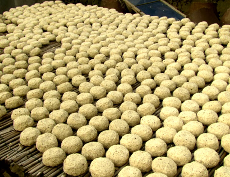 味小府湖北天门特产霉豆渣粑霉豆渣干渣粑豆渣巴脱水豆渣