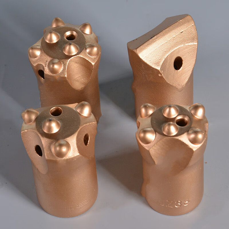 凿岩机风钻头3840普兰卡钎头一字十字梅花球齿合金钻40mm球齿钻头7齿