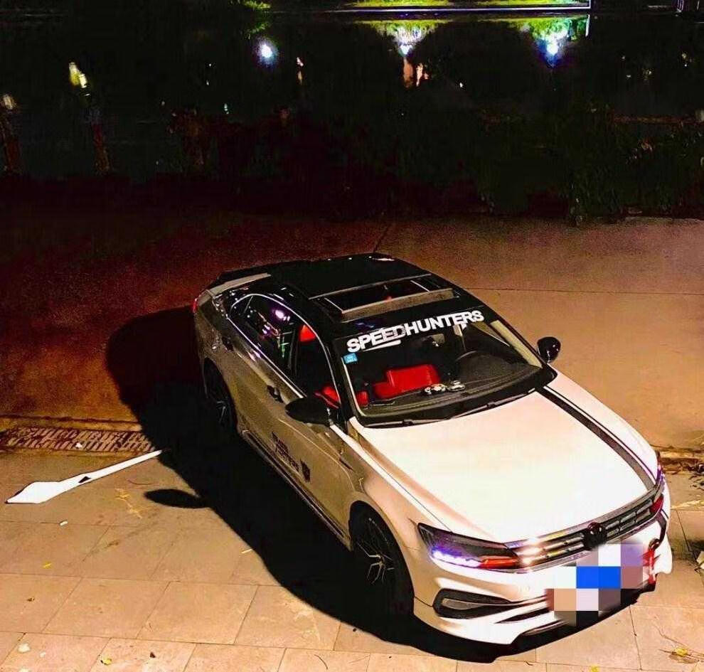 前挡车贴speedhunters速度猎人遮阳汽车前风挡反光贴纸个性玻璃贴 ps