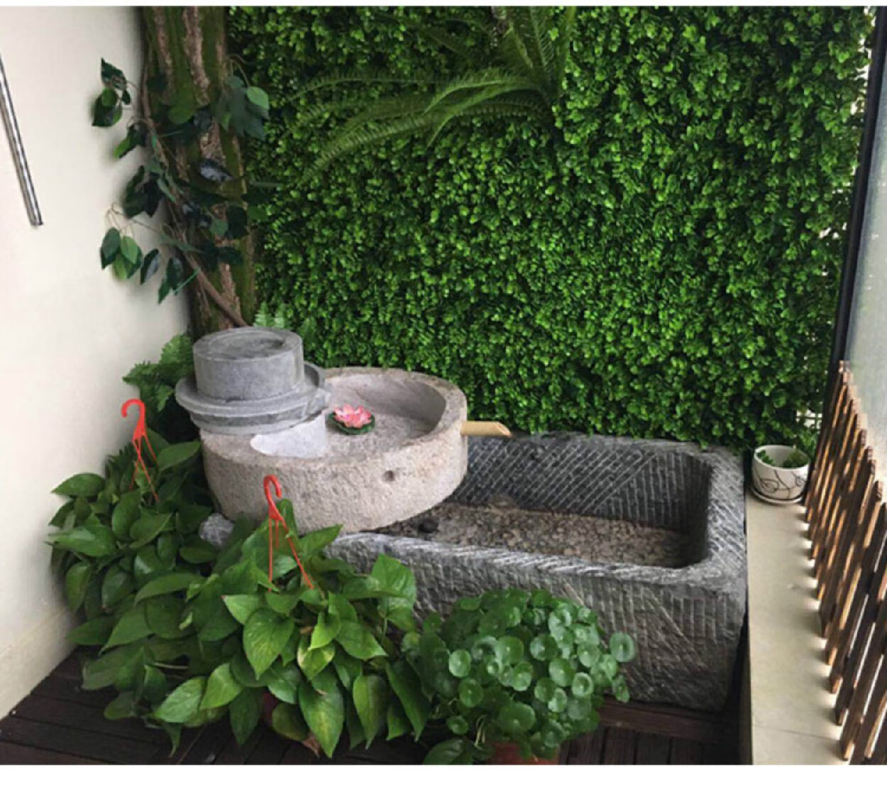 工匠时光石槽户外庭院阳台鱼缸养鱼池马槽阳台鱼池小家用室内石槽流水