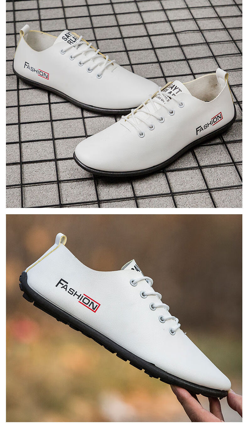 新款夏季豆豆鞋男鞋子社会小伙潮鞋韩版皮鞋鞋fgacct普通黑豆豆39