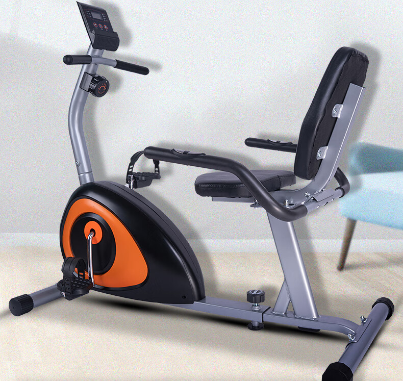 康晟多功能卧式健身车家用磁控低噪音动感单车中老年人腿部康复运动